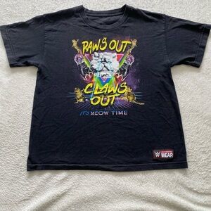 WWE Natty Cat Paws out claws out Tshirt black size medium​​​​​​
